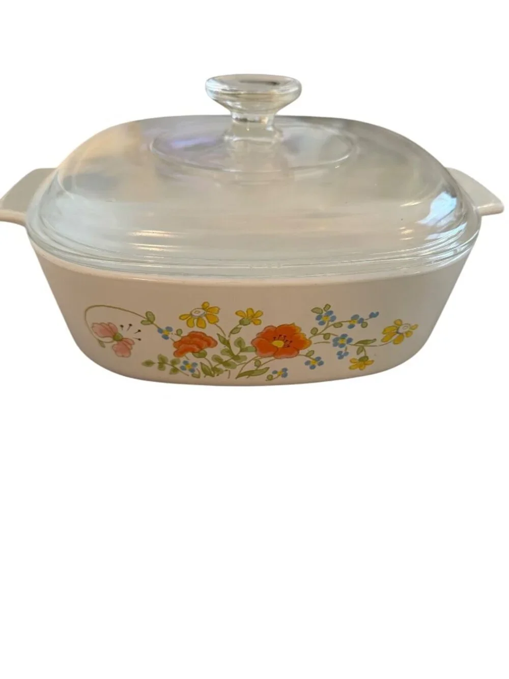Corning Ware 2 Quart Square Casserole Dish A-2-B With Lid Vintage